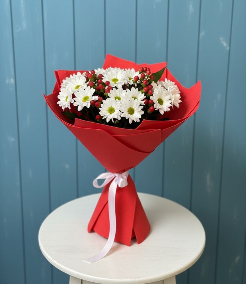 Букет цветов из: Хризантемы в Северской