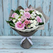 Букет цветов из:  Герберы, Альстромерии и Хризантемы #REPLACE_PRED# Северской