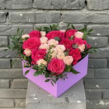 Цветочная композиция из Розы в коробке #REPLACE_PRED# Северской