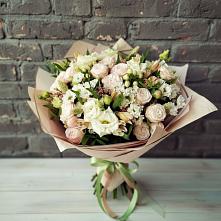 Букет цветов из:  Альстромерии, Розы и Хризантемы в Северской