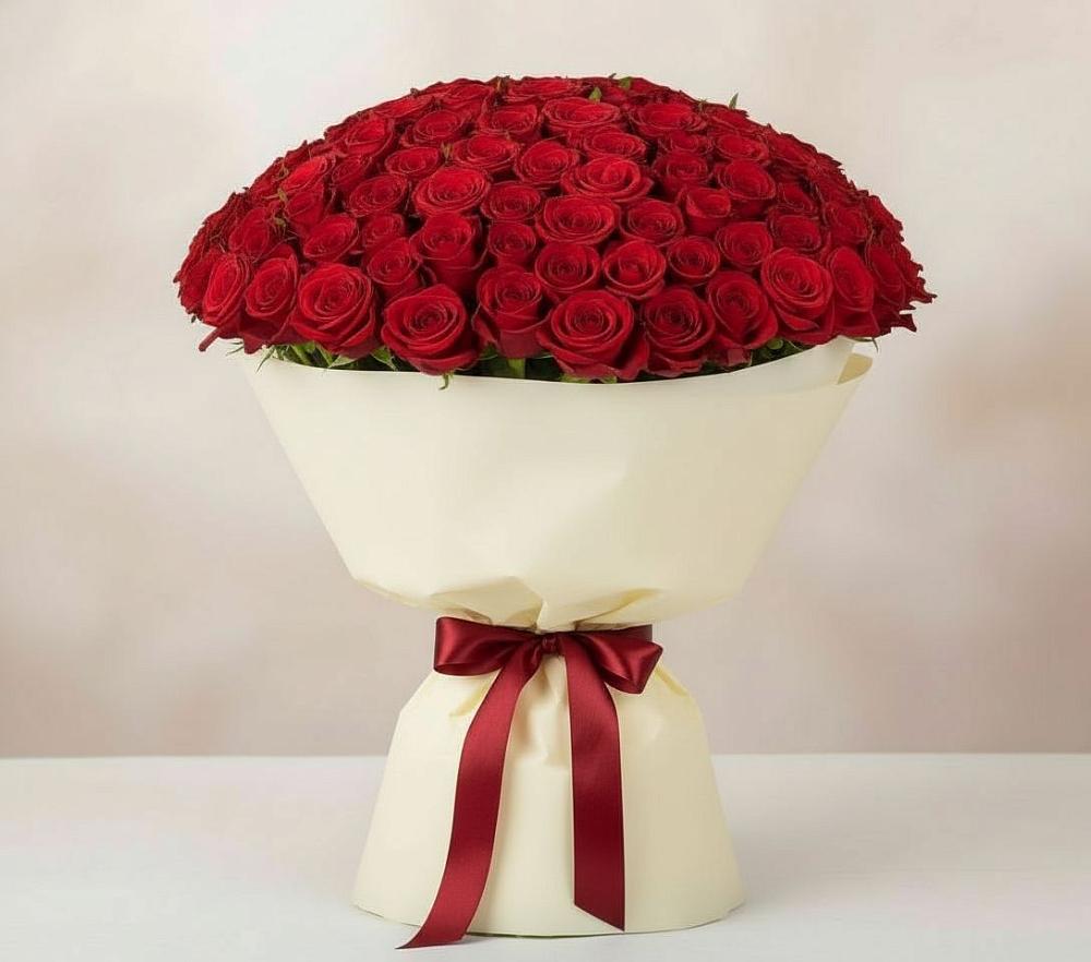 Букет 101 Красная роза Милано в Северской