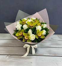 Букет цветов из:  Орхидеи и Розы в Северской