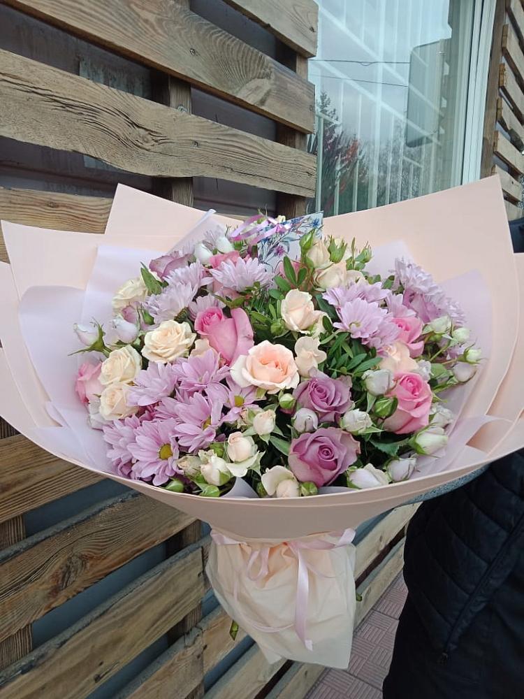 Букет цветов из: Розы и Хризантемы в Северской