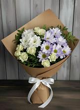 Букет цветов из:  Хризантемы и Розы в Северской