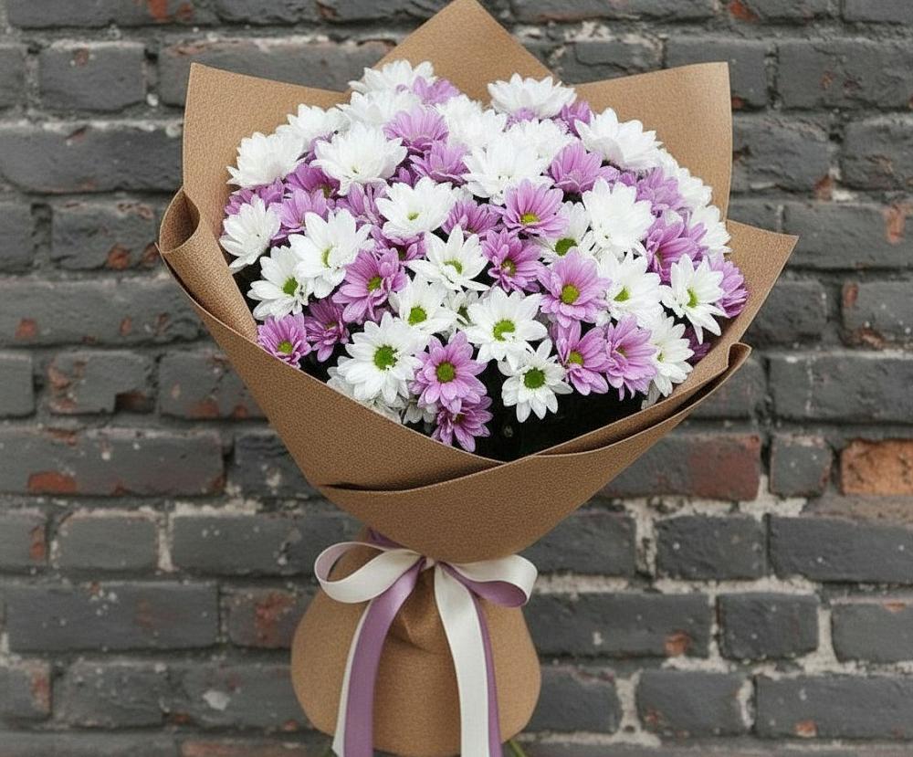 Букет цветов из: Хризантемы в Северской