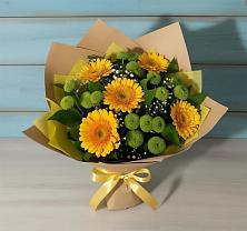 Букет цветов из:  Герберы и Хризантемы #REPLACE_PRED# Северской