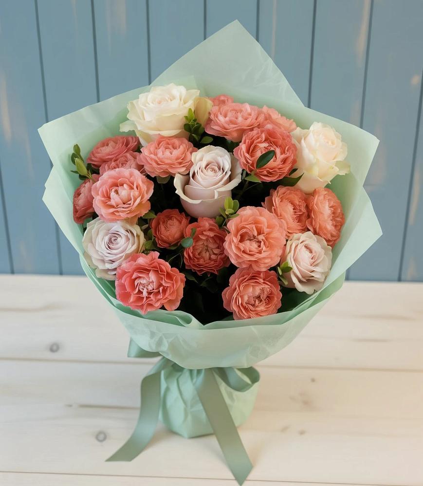 Букет цветов из: Розы в Северской