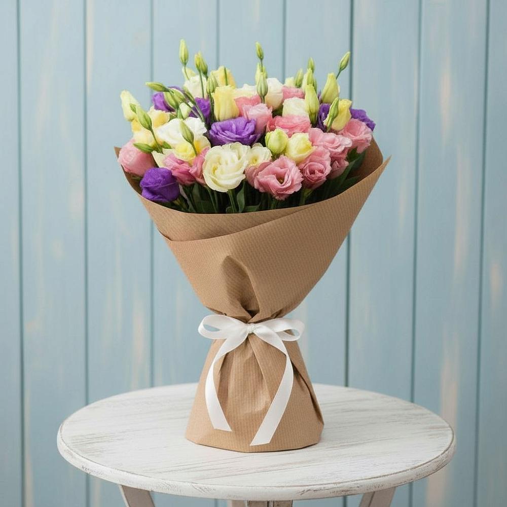 Букет цветов из: Лизиантусы в Северской