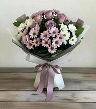 Букет цветов из:  Хризантемы и Розы в Северской