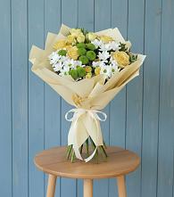 Букет цветов из:  Хризантемы и Розы #REPLACE_PRED# Северской