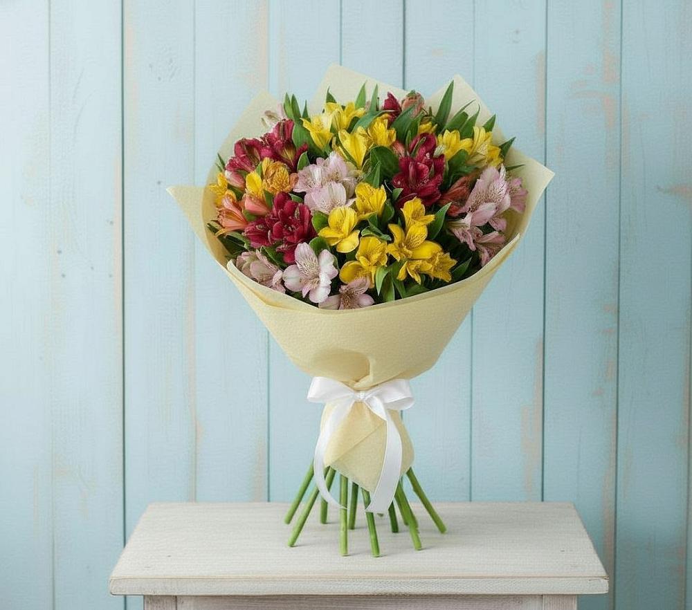 Букет цветов из: Альстромерии в Северской