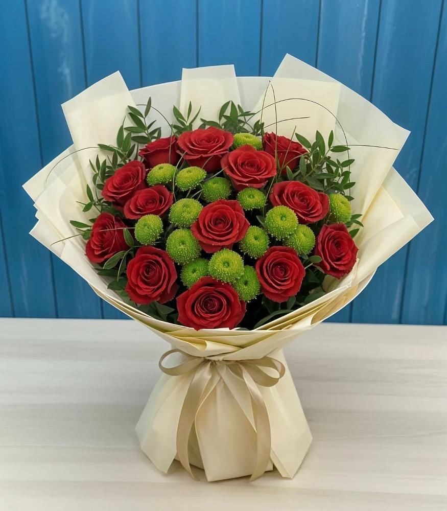 Букет цветов из: Розы и Хризантемы в Северской