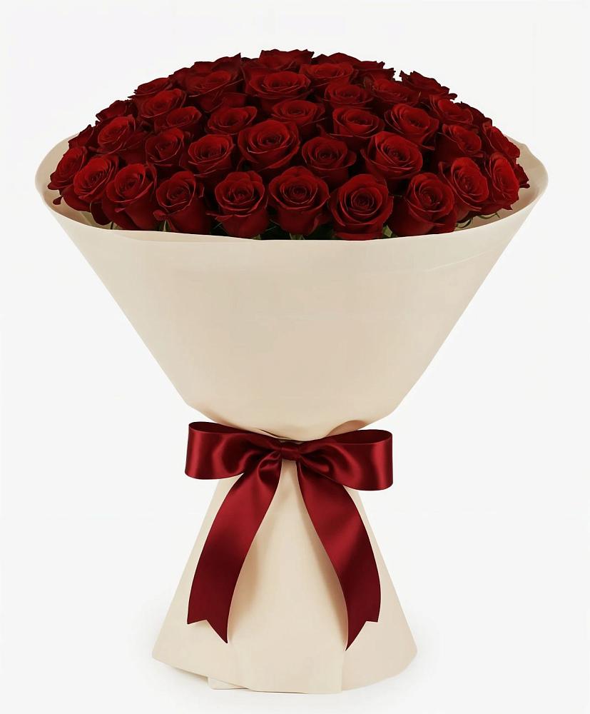 Букет 101 Бордовая роза Блэк Бакарра в Северской