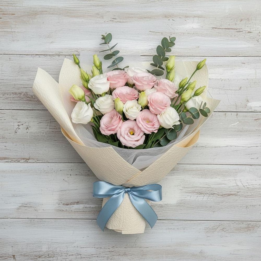 Букет цветов из: Лизиантусы в Северской